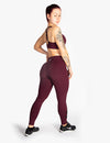 MESH PANEL MID RISE LEGGINGS - RED - Rise Above Fear, High Performance Activewear, Sportswear