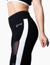 MESH PANEL HIGH RISE LEGGINGS - BLACK - Rise Above Fear, High Performance Activewear, Sportswear