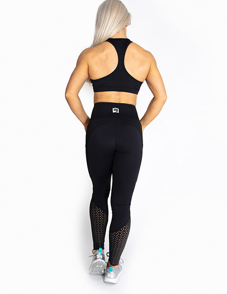 RACERBACK SPORTS BRA - BLACK - Rise Above Fear, High Performance Activewear, Sportswear