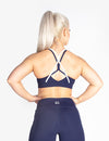 MESH RACERBACK SPORTS BRA - NAVY - Rise Above Fear, High Performance Activewear, Sportswear