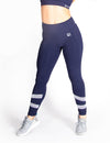 MESH PANEL MID RISE LEGGINGS - NAVY - Rise Above Fear, High Performance Activewear, Sportswear