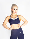 MESH RACERBACK SPORTS BRA - NAVY - Rise Above Fear, High Performance Activewear, Sportswear