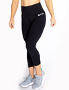 HIGH RISE CAPRI LEGGINGS - BLACK - Rise Above Fear, High Performance Activewear, Sportswear