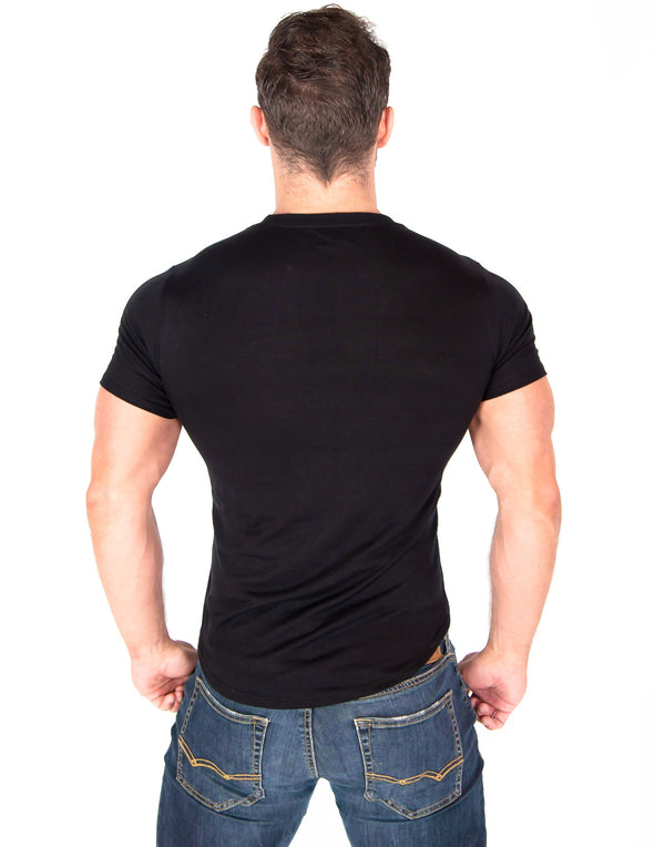 PREMIUM MEN'S T-SHIRT - BLACK - Rise Above Fear, High Performance Activewear, Sportswear