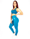 SEAMLESS '3D FIT' SCULPT LEGGINGS - AZURE BLUE