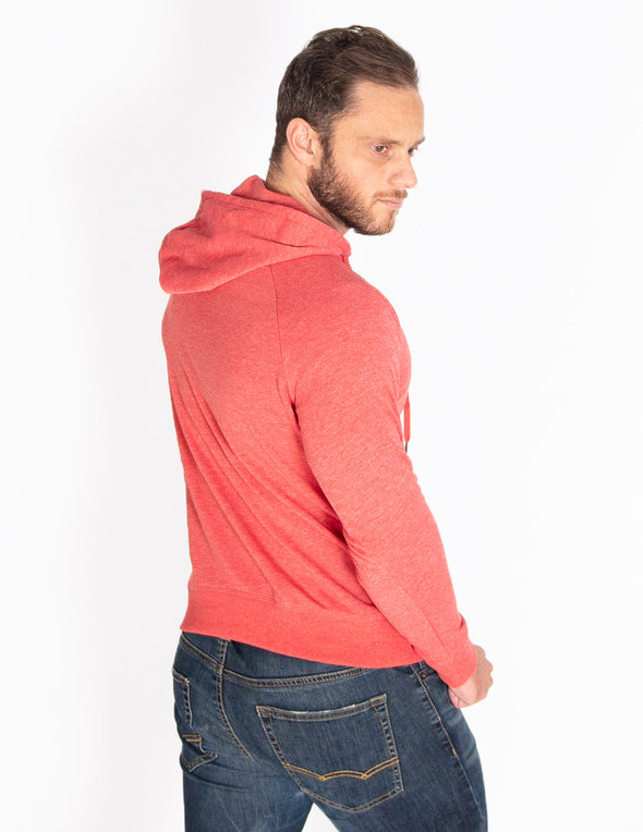 MUSCLE PULLOVER HOODIE - RED MARL - Rise Above Fear, High Performance Activewear, Sportswear