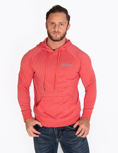 MUSCLE PULLOVER HOODIE - RED MARL - Rise Above Fear, High Performance Activewear, Sportswear