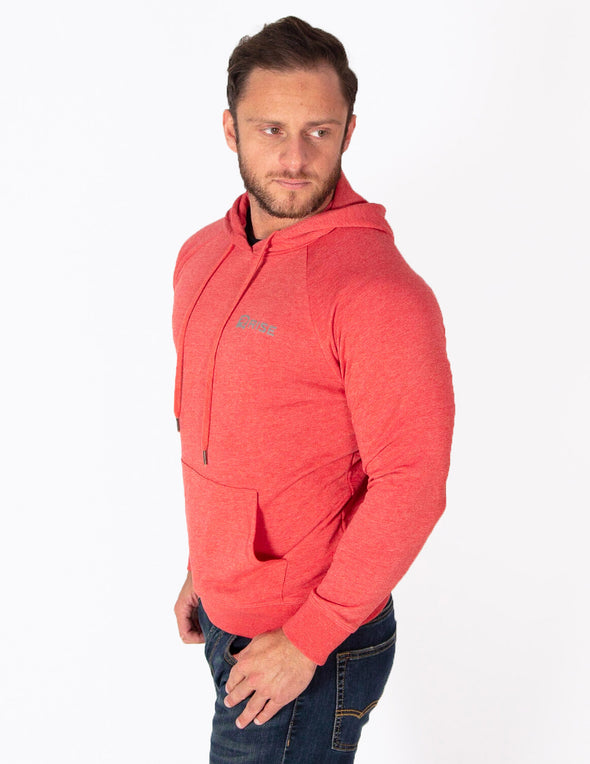 MUSCLE PULLOVER HOODIE - RED MARL - Rise Above Fear, High Performance Activewear, Sportswear