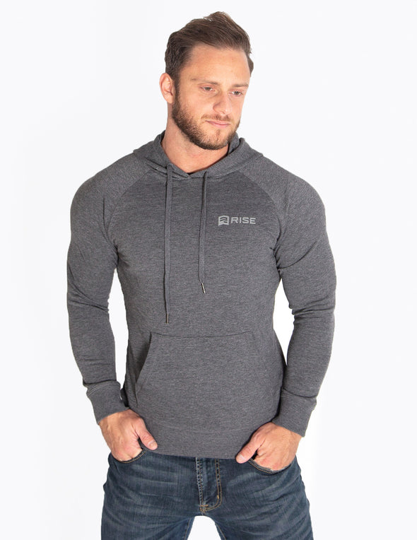 MUSCLE PULLOVER HOODIE - GREY MARL - Rise Above Fear, High Performance Activewear, Sportswear