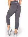 HIGH RISE CAPRI LEGGINGS - GREY - Rise Above Fear, High Performance Activewear, Sportswear