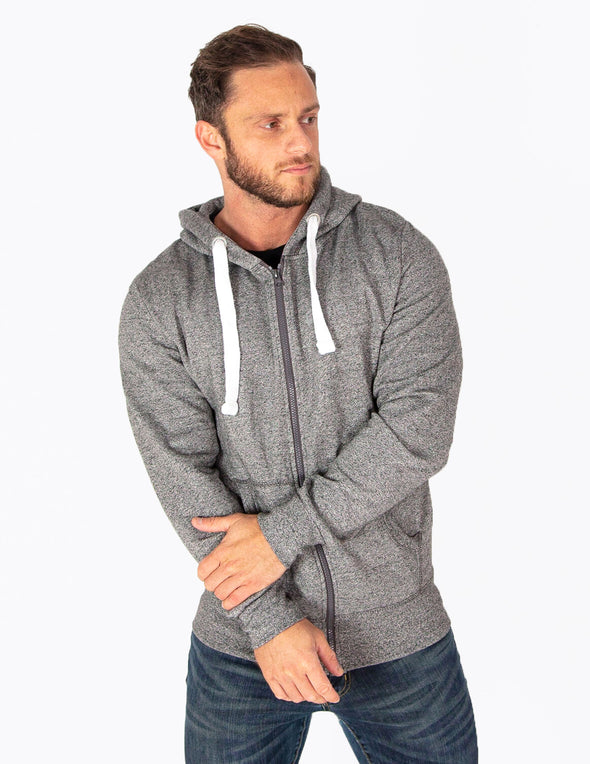 HEAVYWEIGHT ZIP HOODIE - HEATHER GREY - Rise Above Fear, High Performance Activewear, Sportswear