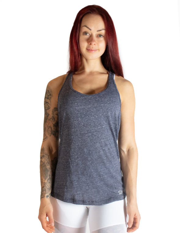 RACERBACK VEST TOP - DARK GREY MARL