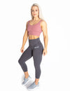 HIGH RISE CAPRI LEGGINGS - GREY - Rise Above Fear, High Performance Activewear, Sportswear