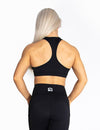 RACERBACK SPORTS BRA - BLACK - Rise Above Fear, High Performance Activewear, Sportswear