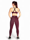 MESH PANEL MID RISE LEGGINGS - RED - Rise Above Fear, High Performance Activewear, Sportswear