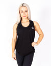 MESH SLEEVELESS T-SHIRT - BLACK - Rise Above Fear, High Performance Activewear, Sportswear