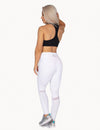 MESH PANEL HIGH RISE LEGGINGS - WHITE - Rise Above Fear, High Performance Activewear, Sportswear