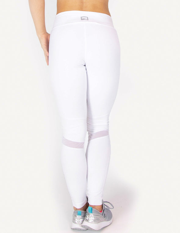 MESH PANEL HIGH RISE LEGGINGS - WHITE - Rise Above Fear, High Performance Activewear, Sportswear