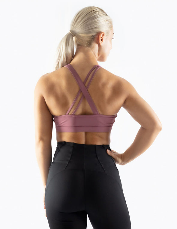 ASYMMETRIC SPORTS BRA - RASPBERRY