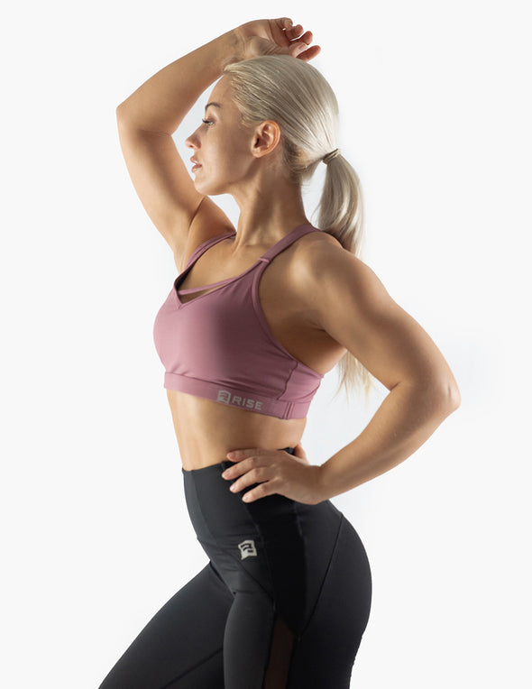 ASYMMETRIC SPORTS BRA - RASPBERRY