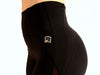 MESH PANEL HIGH RISE LEGGINGS - BLACK