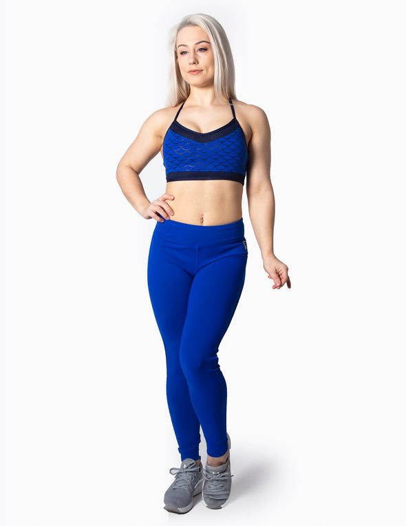 MERMAID RACERBACK SPORTS BRA - BLUE - Rise Above Fear, High Performance Activewear, Sportswear