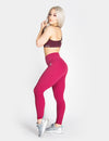 HIGH RISE LEGGINGS - DARK PINK - Rise Above Fear, High Performance Activewear, Sportswear