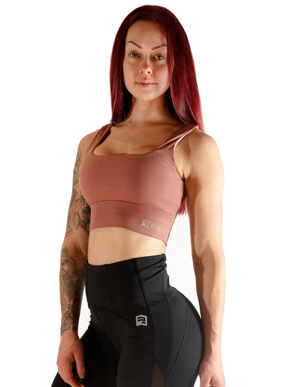 SIGNATURE SPORTS BRA - CAMEO BROWN