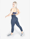 HIGH RISE CAPRI LEGGINGS - NAVY - Rise Above Fear, High Performance Activewear, Sportswear