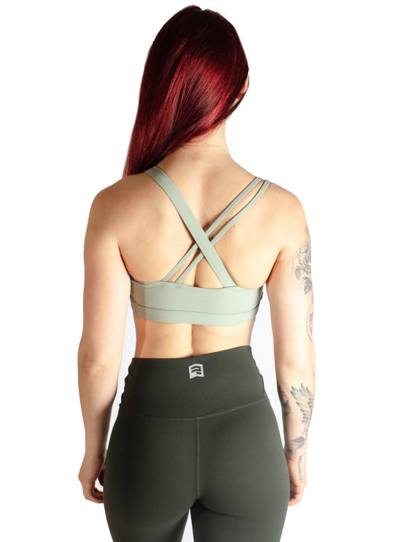 ASYMMETRIC SPORTS BRA - GRASS GREEN