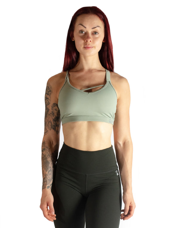 ASYMMETRIC SPORTS BRA - GRASS GREEN