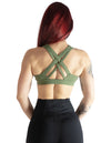 CRISS CROSS SPORTS BRA - LEAF GREEN