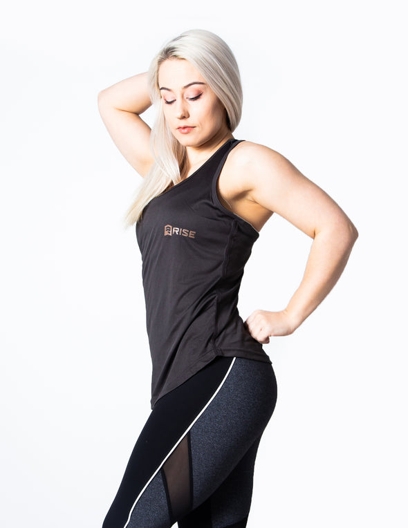 RACER BACK VEST TOP - GREY - Rise Above Fear, High Performance Activewear, Sportswear