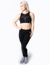 MESH SPORTS BRA - BLACK - Rise Above Fear, High Performance Activewear, Sportswear