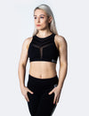 MESH SPORTS BRA - BLACK - Rise Above Fear, High Performance Activewear, Sportswear