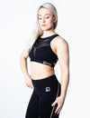 MESH SPORTS BRA - BLACK - Rise Above Fear, High Performance Activewear, Sportswear