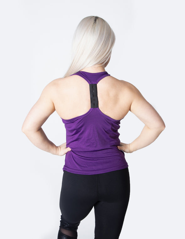 RACER BACK VEST TOP - PURPLE - Rise Above Fear, High Performance Activewear, Sportswear