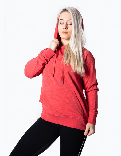 SIGNATURE PULLOVER HOODIE - RED MARL - Rise Above Fear, High Performance Activewear, Sportswear