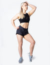 SIGNATURE SHORTS WITH MESH INSERT - BLACK - Rise Above Fear, High Performance Activewear, Sportswear
