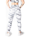 GRAPHIC PRINT MID RISE LEGGINGS - WHITE - Rise Above Fear, High Performance Activewear, Sportswear